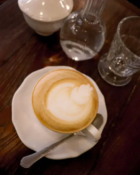 Cappuccino with latte art
